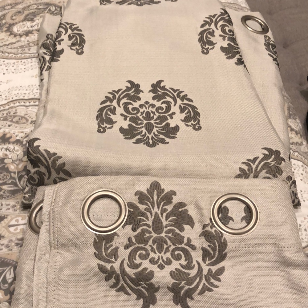 4 Beautiful curtain panels length 96”